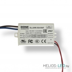 Блок питания 24 В 24 Вт; Преобразователь напряжения 220-24; Блок питания герметичный DL-24W-24-RAP